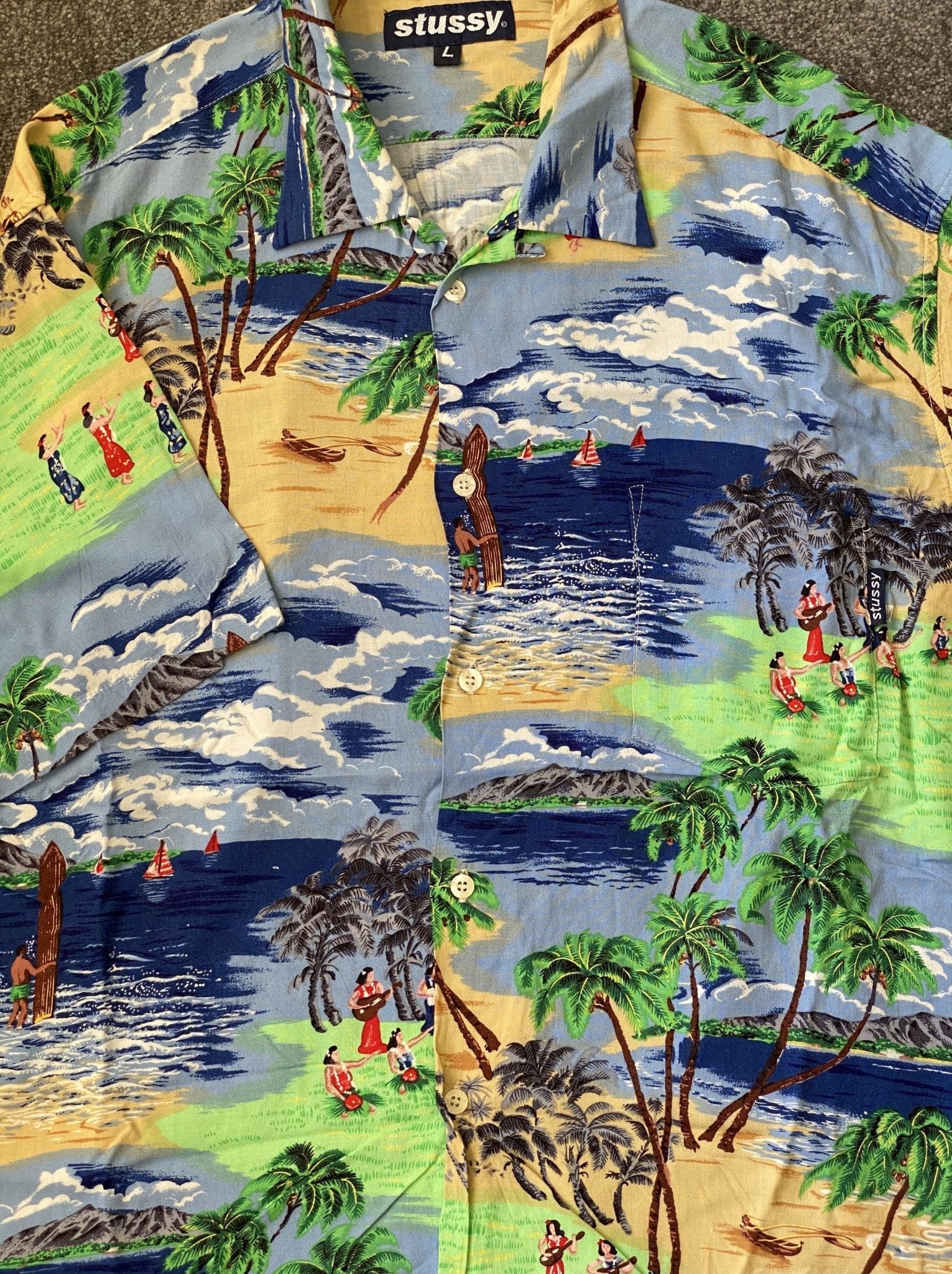 Stüssy Hawaiian Shirt-Shirts-Solus Supply