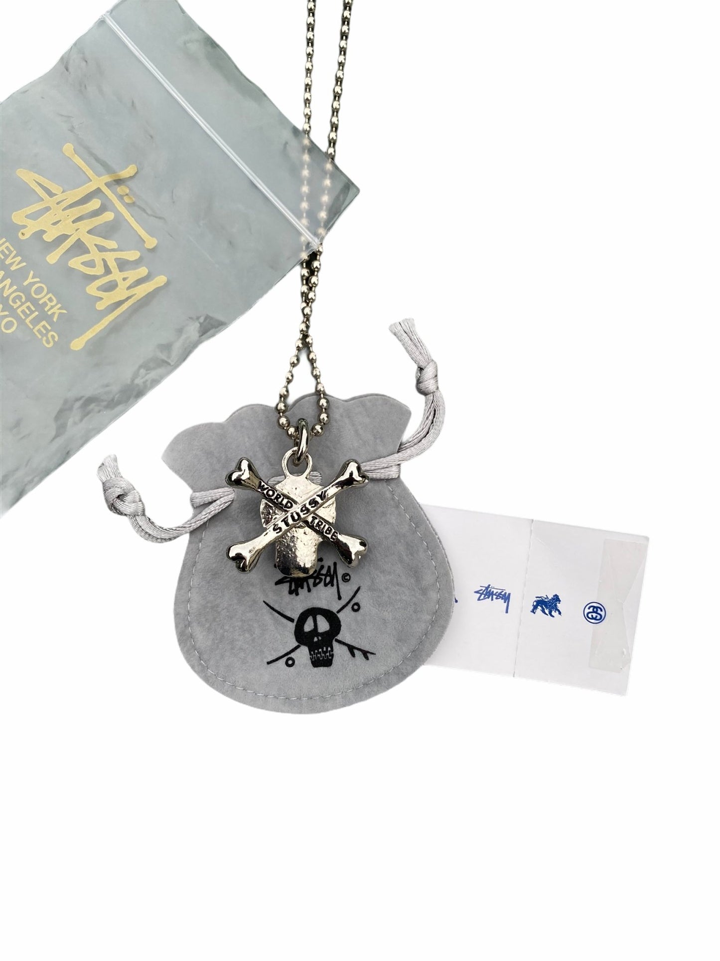 Stüssy Skull & Cross Bones Pendant Chain-Lifestyle-Solus Supply