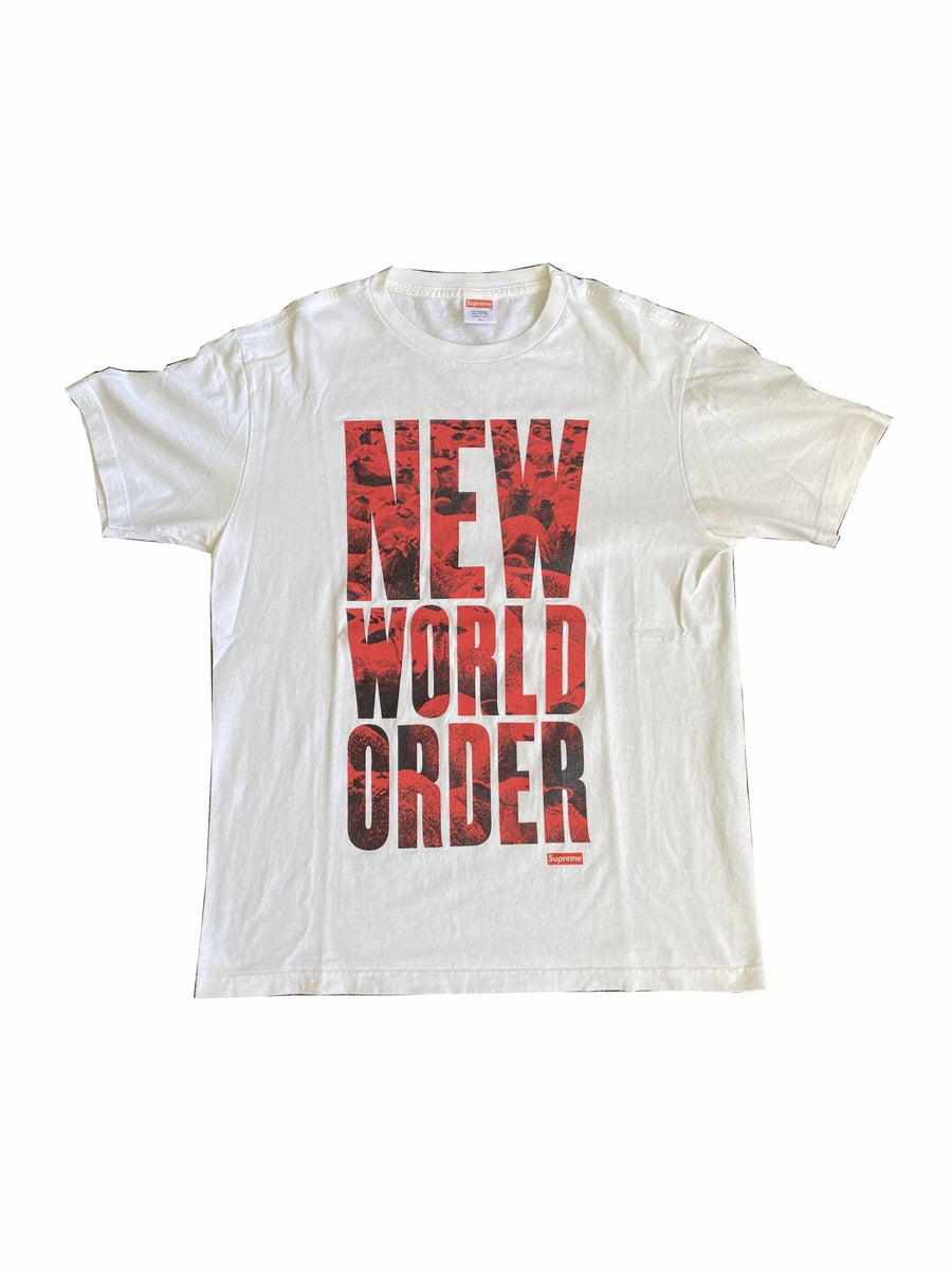 Supreme New World Order White tee