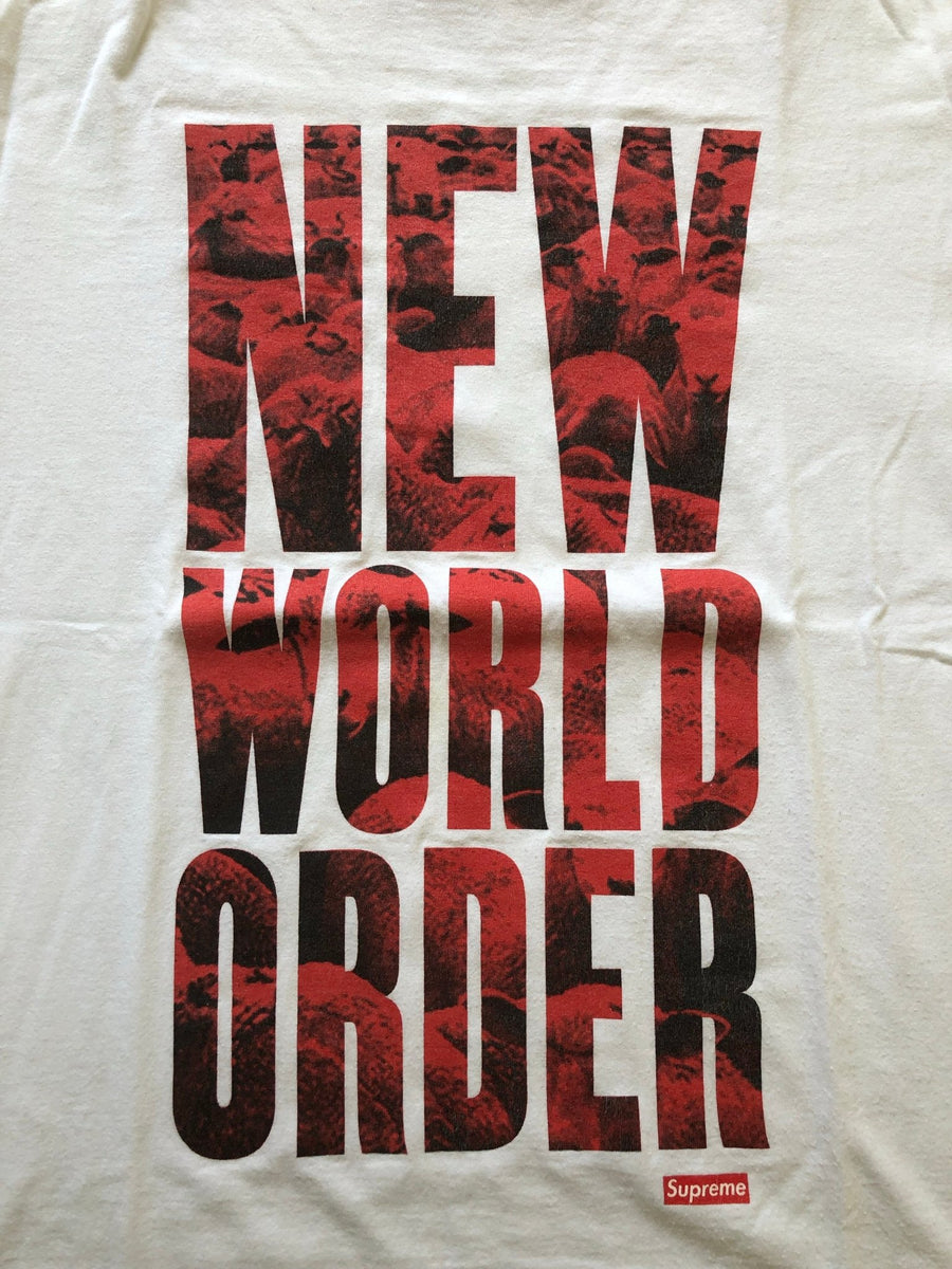 Supreme New World Order White tee