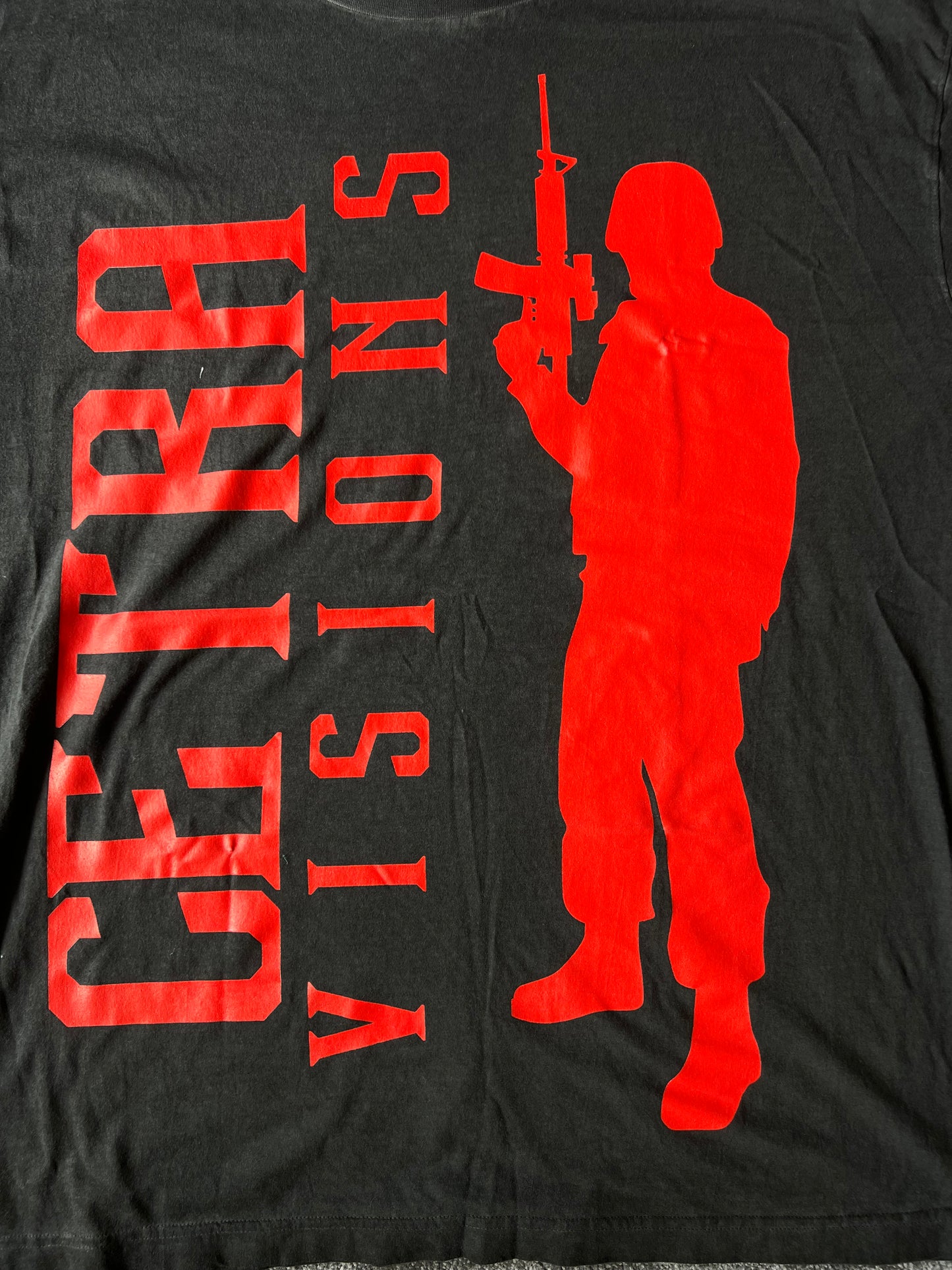 Cetra Solider Tee Black Red-T-Shirt-Solus Supply