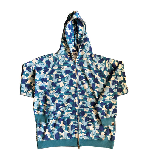 A Bathing Ape Blue Camo Full-Zip Hoodie-Hoodies-Solus Supply