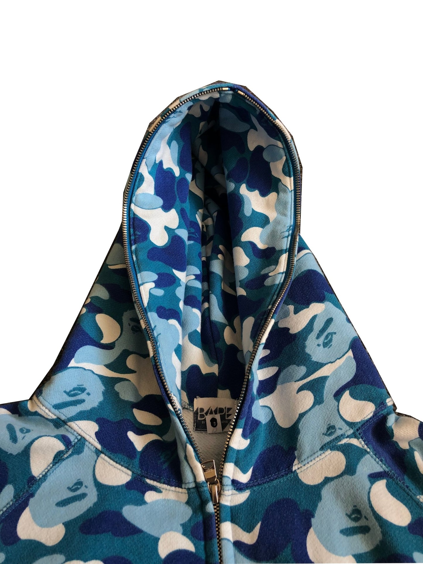 A Bathing Ape Blue Camo Full-Zip Hoodie-Hoodies-Solus Supply