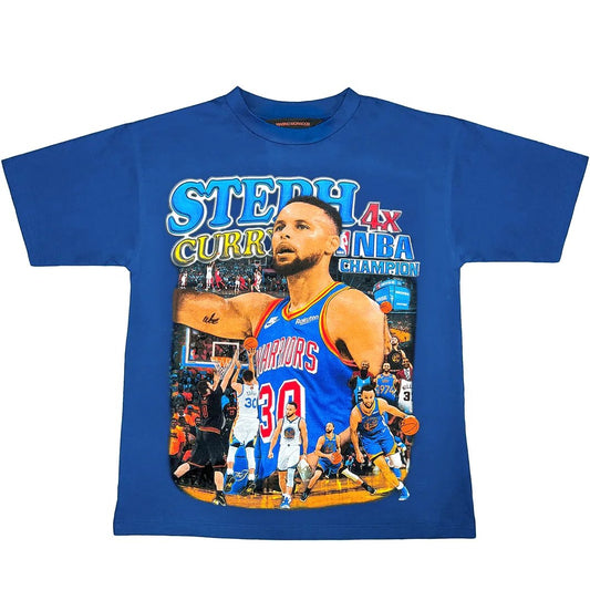 Marino Morwood Steph Curry Blue tee-T-Shirt-Solus Supply