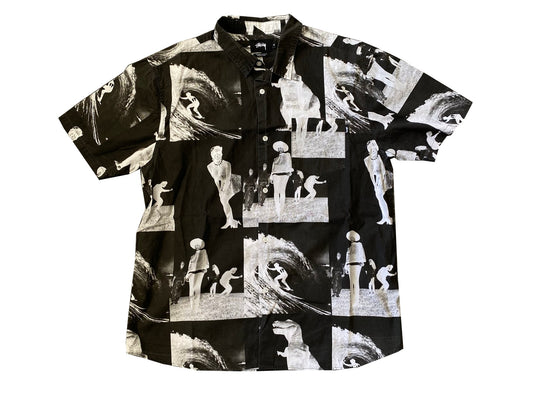 Stüssy Black & White Surf Shirt-Shirts-Solus Supply