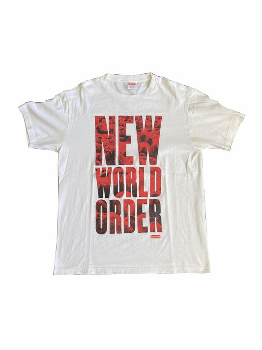 Supreme New World Order White tee-T-Shirt-Solus Supply