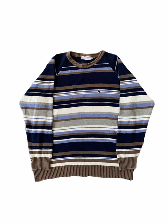 Vintage Bape Striped Sweater-Sweats-Solus Supply
