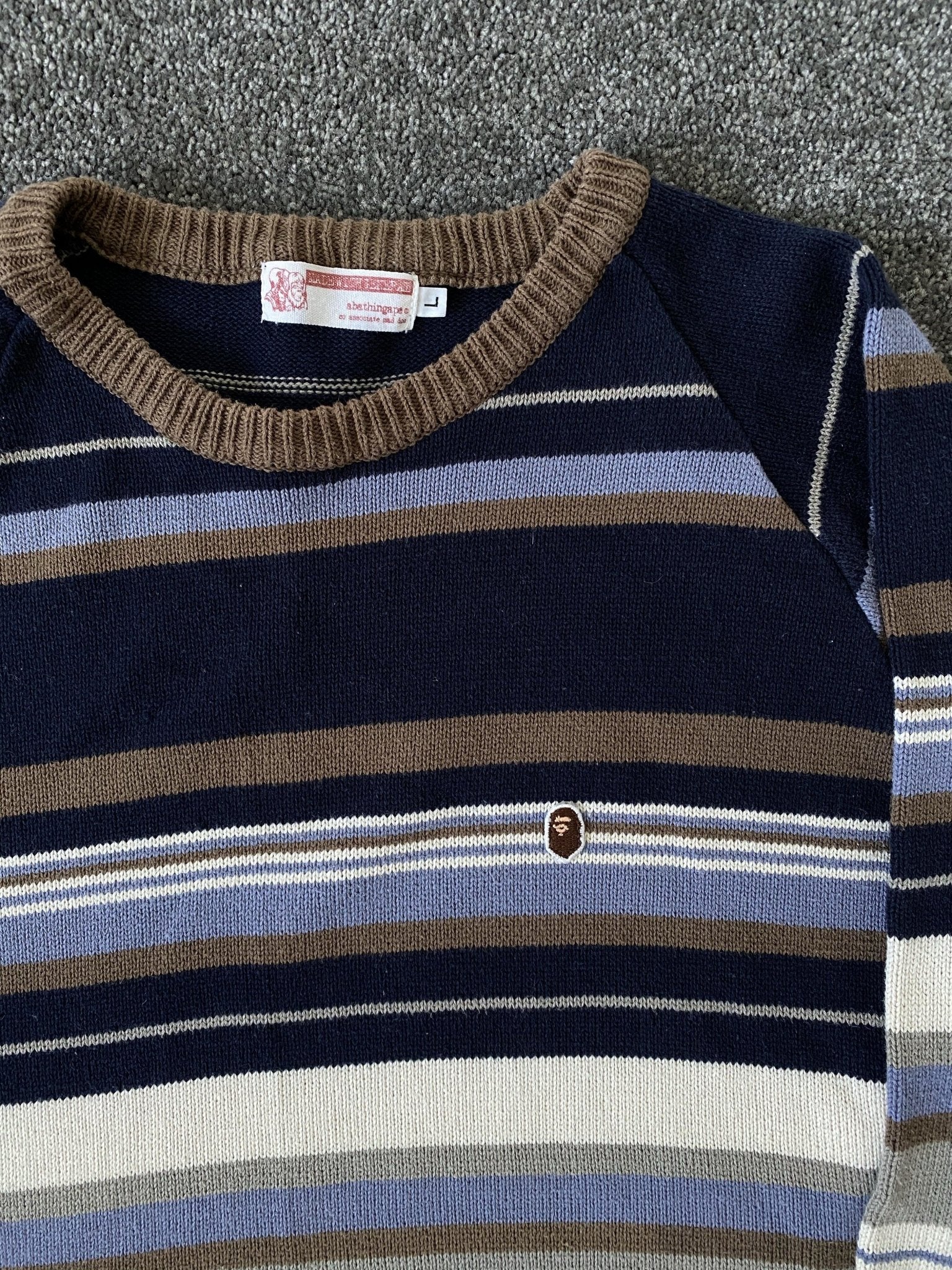 Vintage Bape Striped Sweater-Sweats-Solus Supply